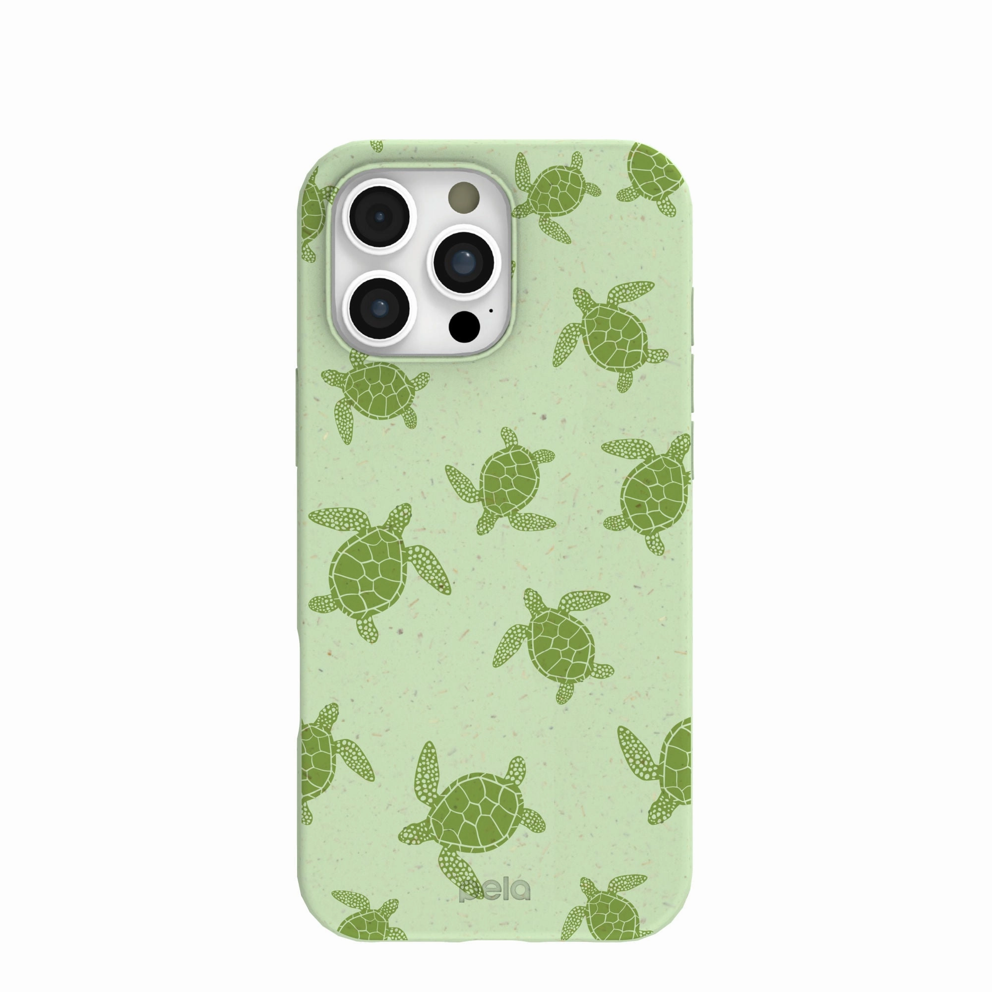 Smooth Outline Shock Absorber Sage Green Tiny Turtles iPhone 16 Pro Max Case