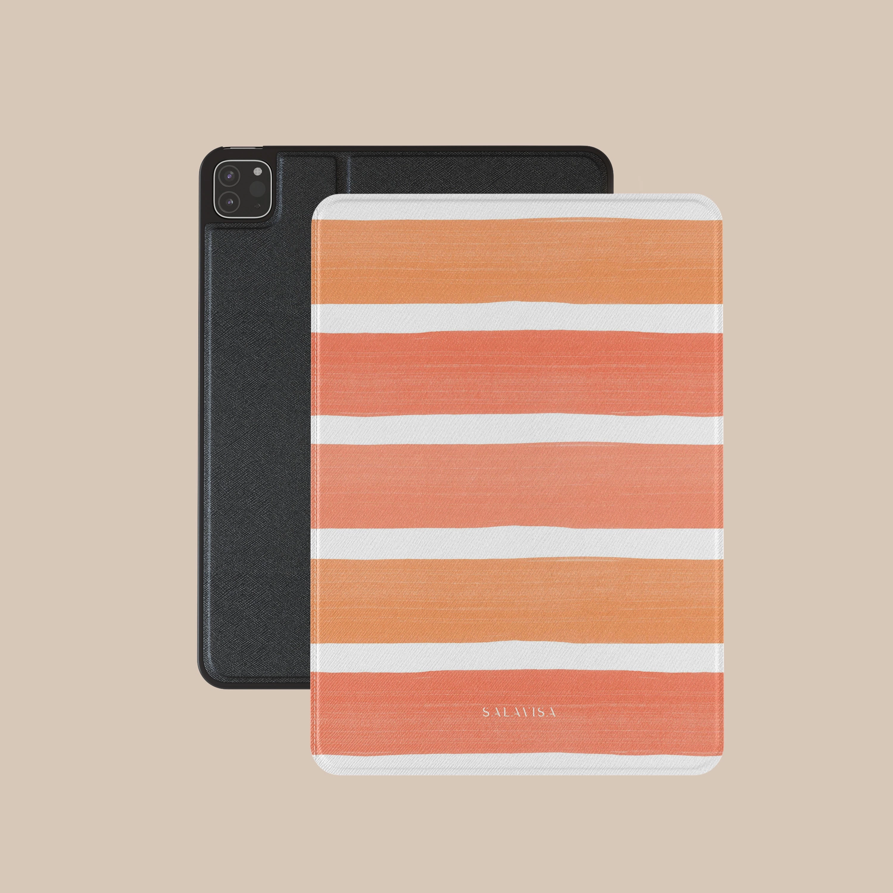 Functional Storage tablet case for sketching Sunset Stripes iPad Case