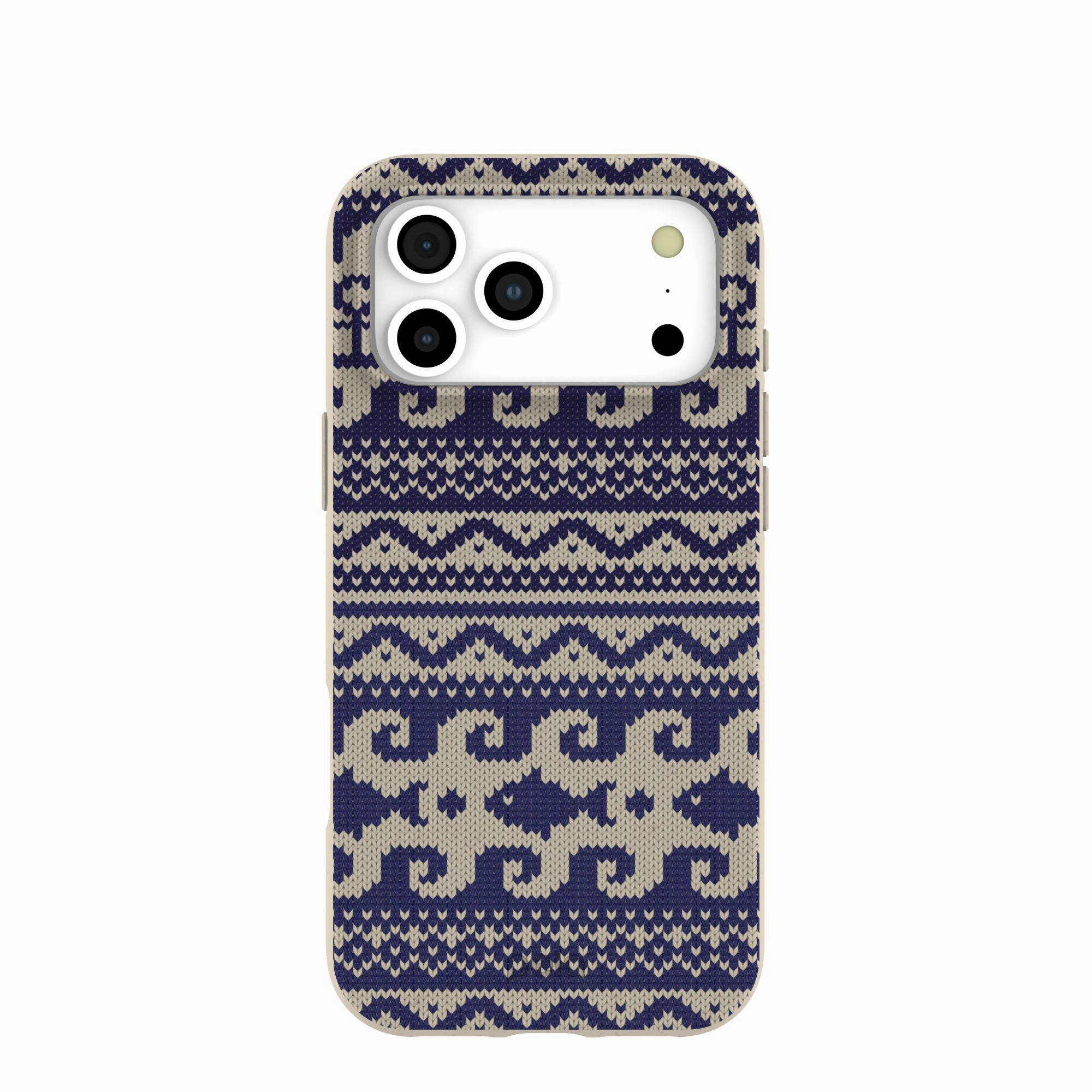 Modern Texture Look Rugged Build London Fog Ocean Knit iPhone 17 Pro Max Case