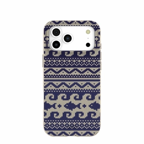 Modern Texture Look Rugged Build London Fog Ocean Knit iPhone 17 Pro Max Case