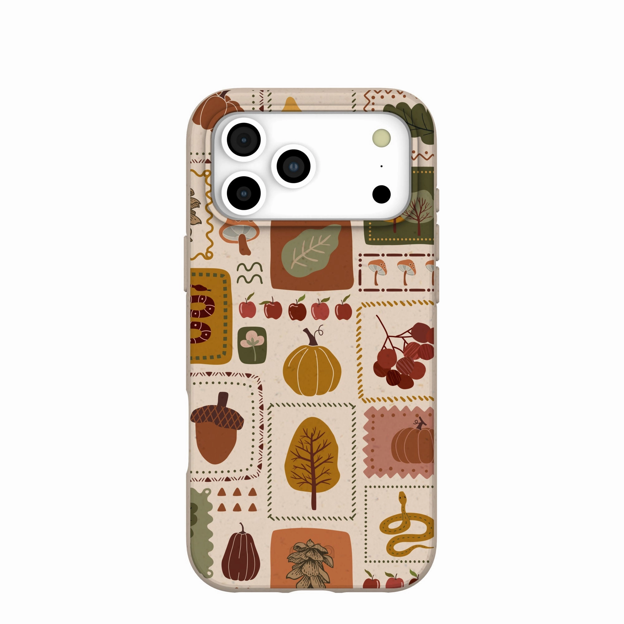 Clear Texture Elegant Shield Seashell Autumn Patch iPhone 17 Pro Max Case