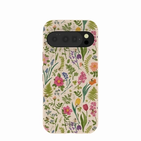 Seashell Bee Meadow Google Pixel 10/10 Pro Case Minimal Frame Durable Accessory
