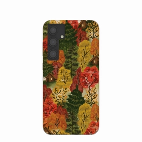 Seashell Cabins in the Woods Samsung Galaxy S24 (Plus) Case Protective Pattern Texture