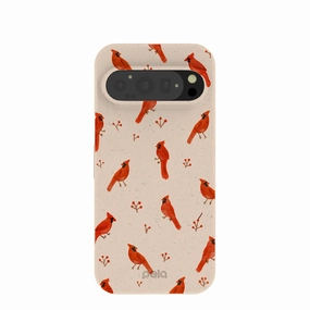 Seashell Cardinals Google Pixel 9/9 Pro Case Anti Slip