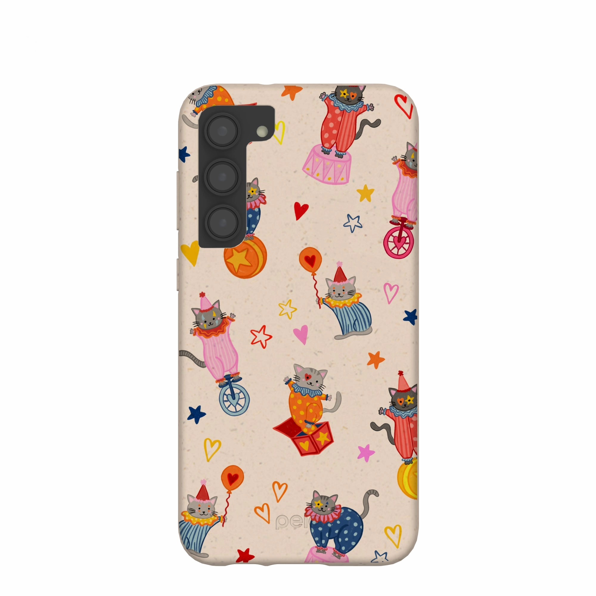 Seashell Cat Clowns Samsung Galaxy S23 (Plus) Case Hybrid Pattern Texture Simple Texture
