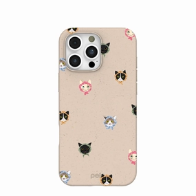 Durable Texture Seashell Cat Couture iPhone 16 Pro Max Case