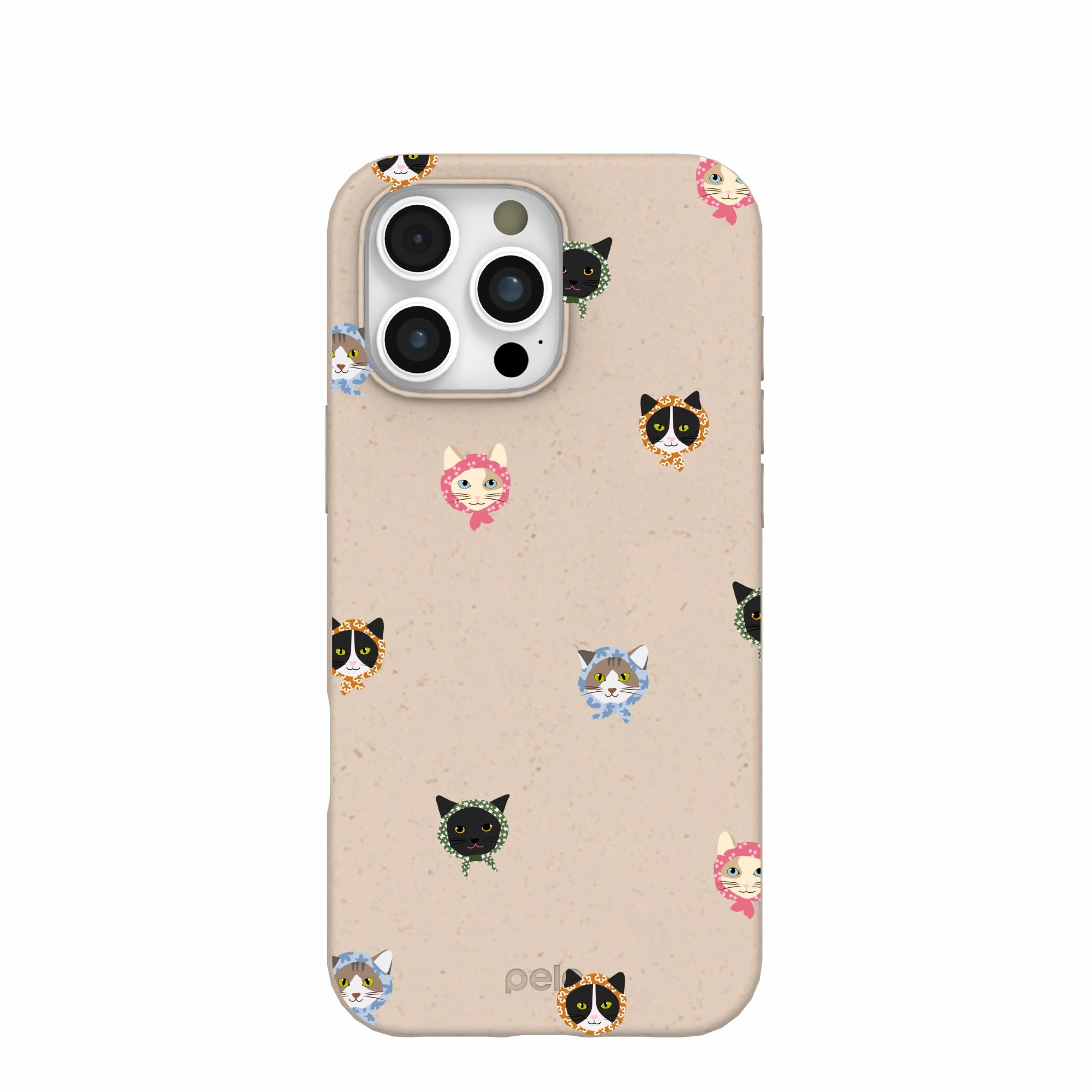 Durable Texture Seashell Cat Couture iPhone 16 Pro Max Case