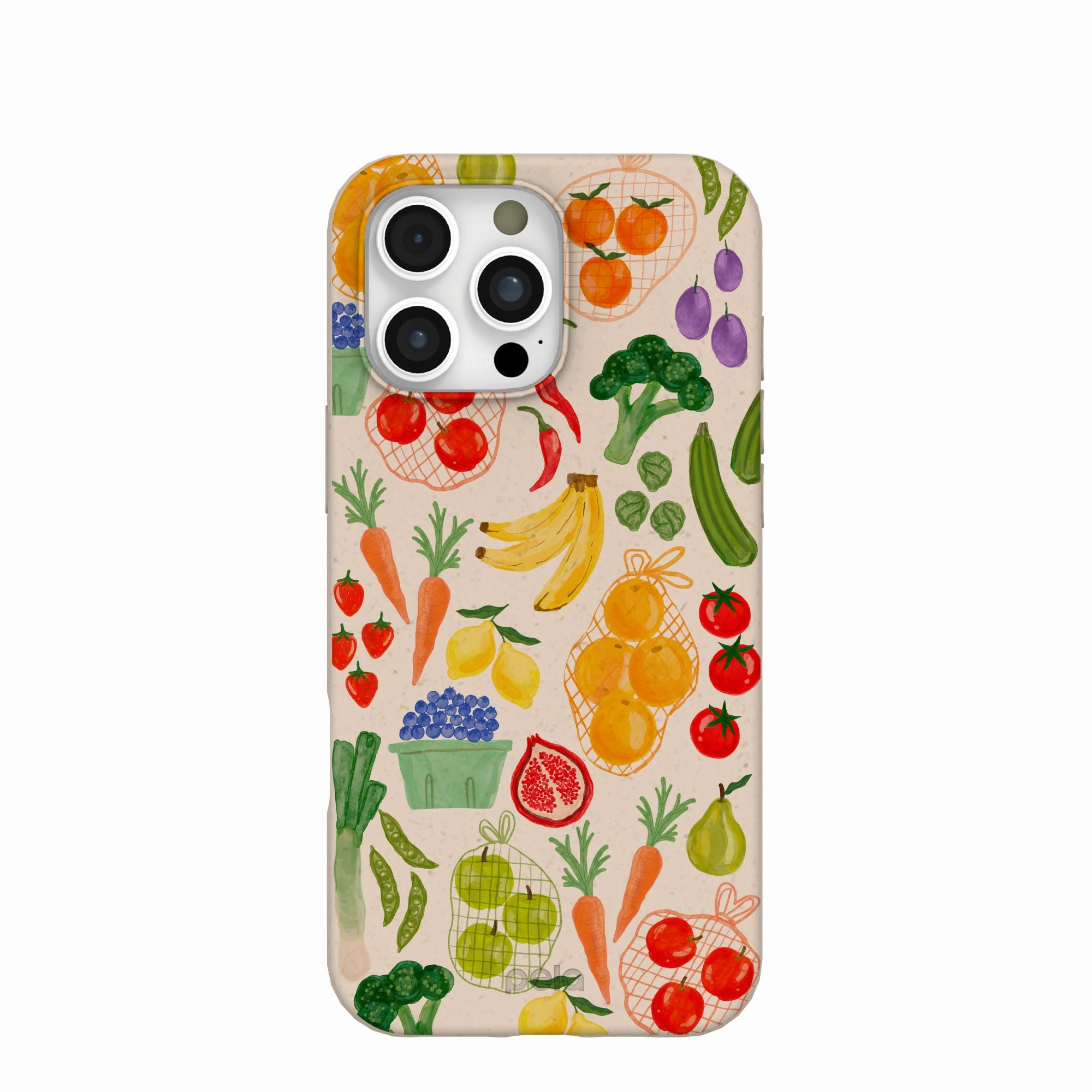 Elegant Finish Design Glossy Pattern Seashell Fresh Market iPhone 16 Pro Max Case