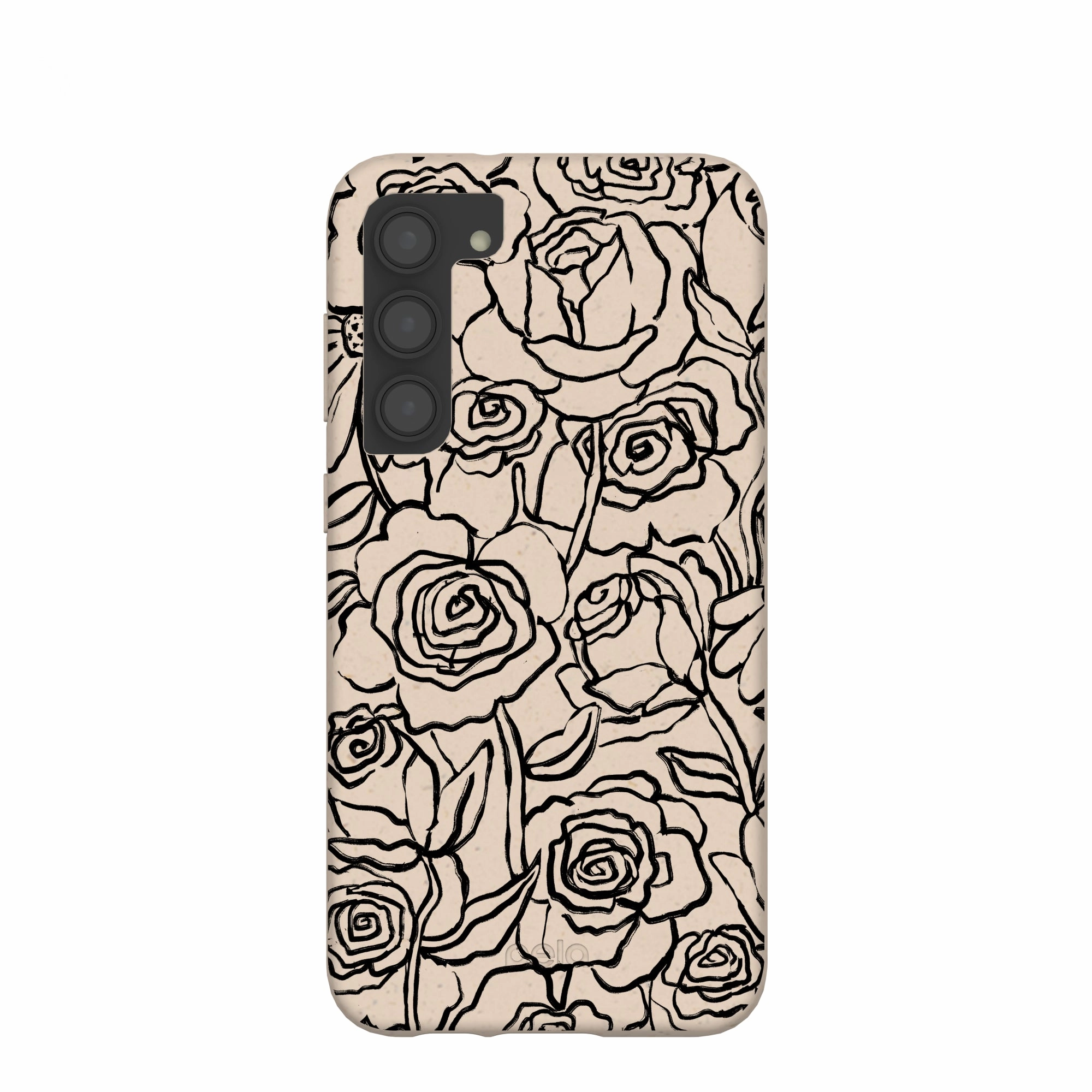 Seashell Inked Blooms Samsung Galaxy S23 (Plus) Case Flexible Pattern Texture