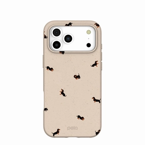 Seashell Lil Dachshunds iPhone 17 Pro Max Case Protective Form