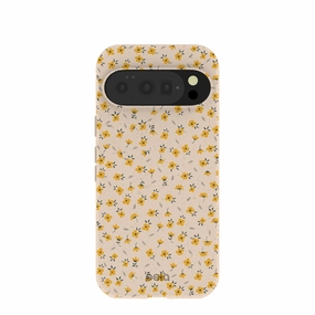 Seashell Little Yellow Flowers Google Pixel 10/10 Pro Case Sleek Grip Slim Protection