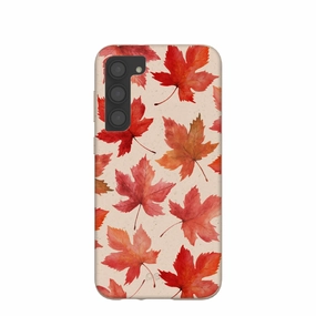 Minimal Edge Seashell Maple Leaf Samsung Galaxy S23 (Plus) Case