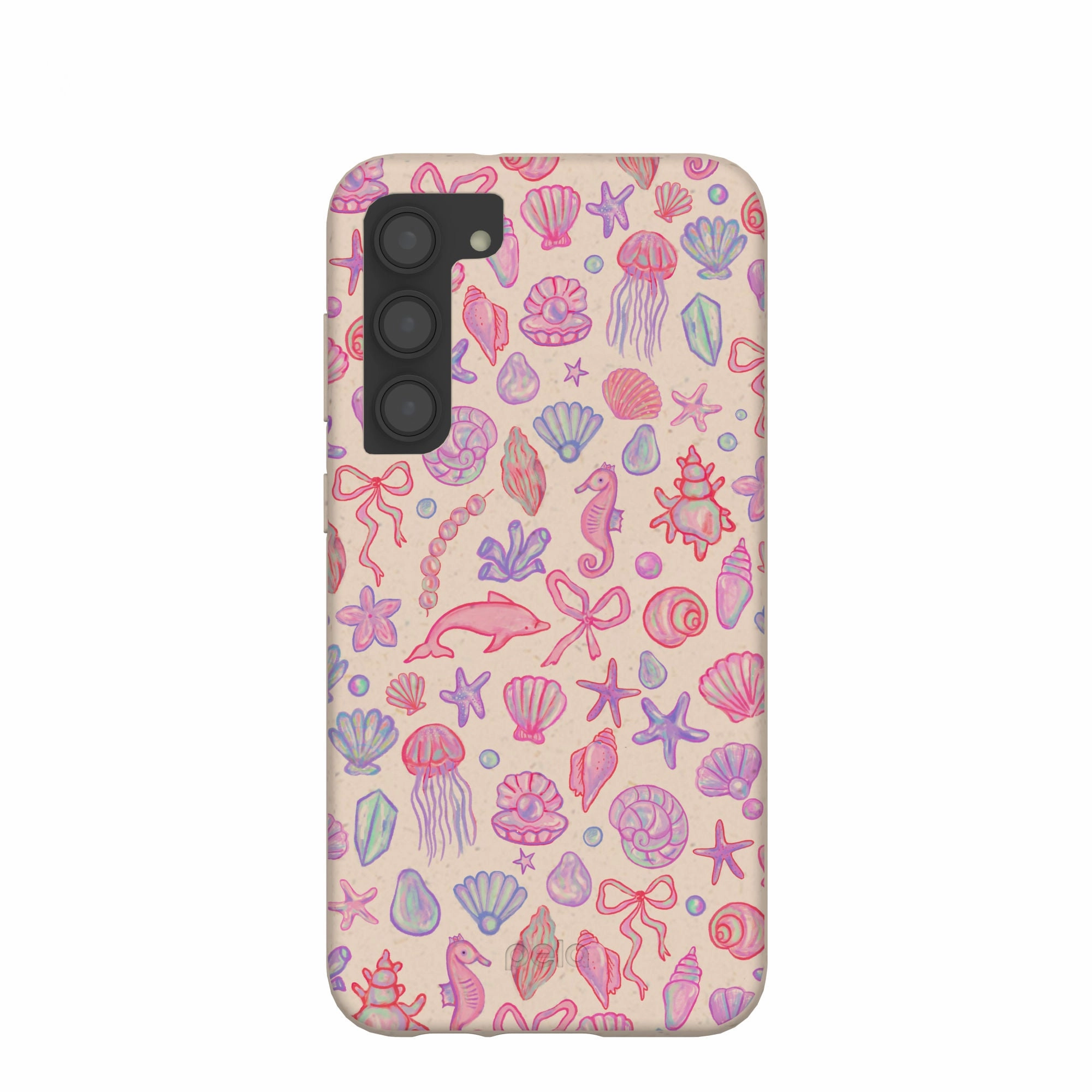 Colorful option Modern Grip Texture Seashell Mermaid Dreams Samsung Galaxy S23 (Plus) Case