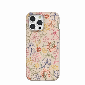 Luxury Detail Seashell Petals Sketch iPhone 15 Pro Max Case
