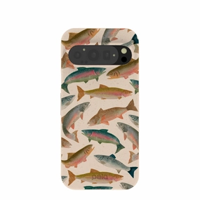 Seashell Rainbow Trout Google Pixel 9/9 Pro Case Ergonomic Shape