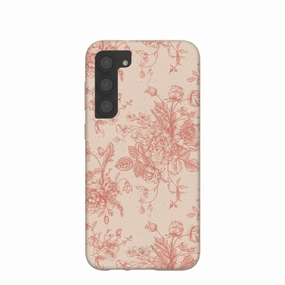 Seashell Rococo Bouquets Samsung Galaxy S23 (Plus) Case Polished Finish Luxury Detail Texture