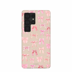 Seashell Rosy Bows Samsung Galaxy S25 Ultra Case Ergonomic Feel