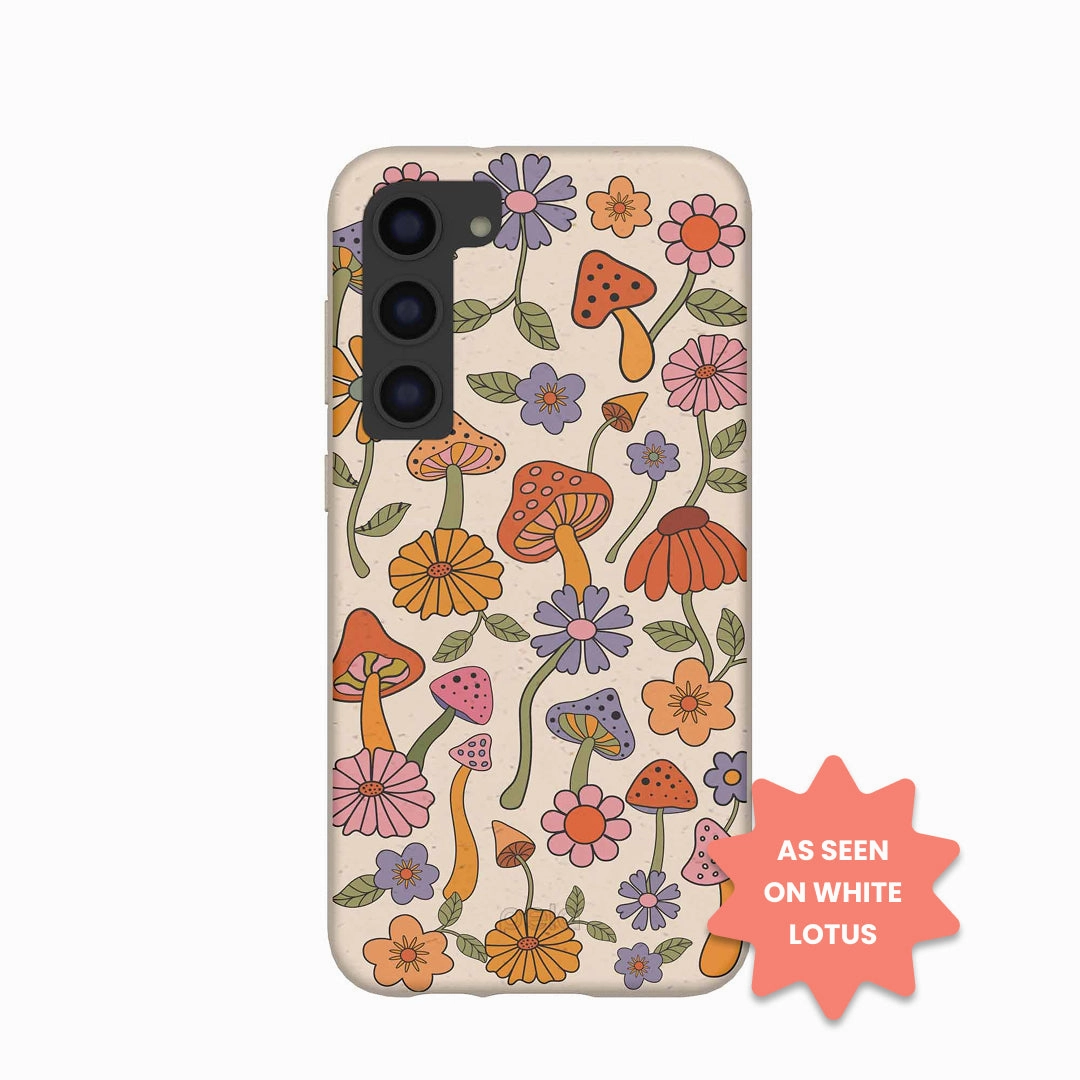 Vibrant Colors Seashell Shrooms and Blooms Samsung Galaxy S23 (Plus) Case