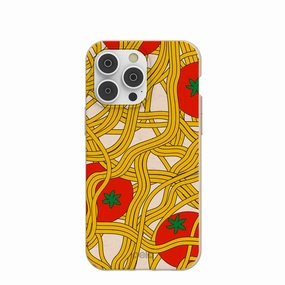 Seashell Spaghetti Splash iPhone 14 Pro Max Case Soft Cushion