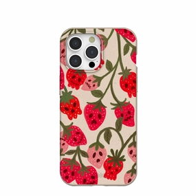 Lightweight Grip Seashell Strawboories iPhone 15 Pro Max Case