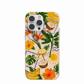 Seashell Tropics iPhone 14 Pro Max Case Gloss Layer Finish