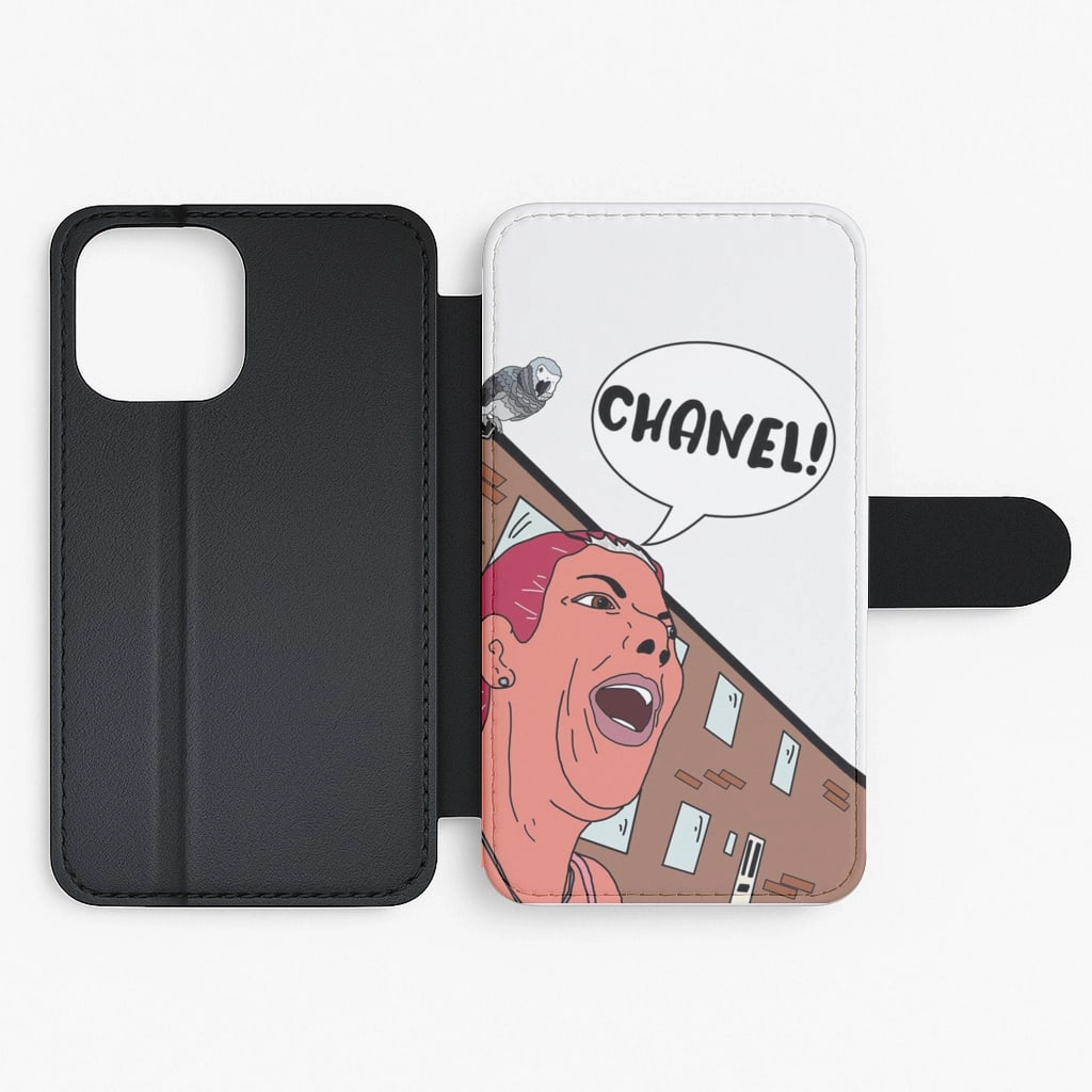 She's An African Grey, Her Name's Chanel Flip / Wallet Phone Case Smooth Design