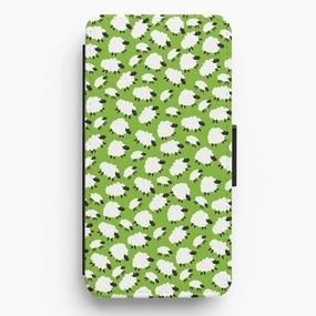 Rugged Edge Texture Vibrant Colors Sheep - Easter Patterns Flip / Wallet Phone Case