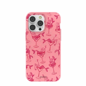 Elegant Design Layer Bubblegum Pink Mermaid Cocktail iPhone 14 Pro Max Case