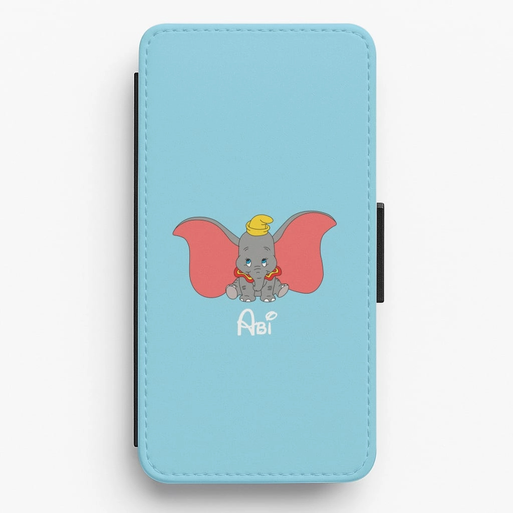Dumbo - Personalised Fairytale Flip / Wallet Phone Case Vibrant Colors