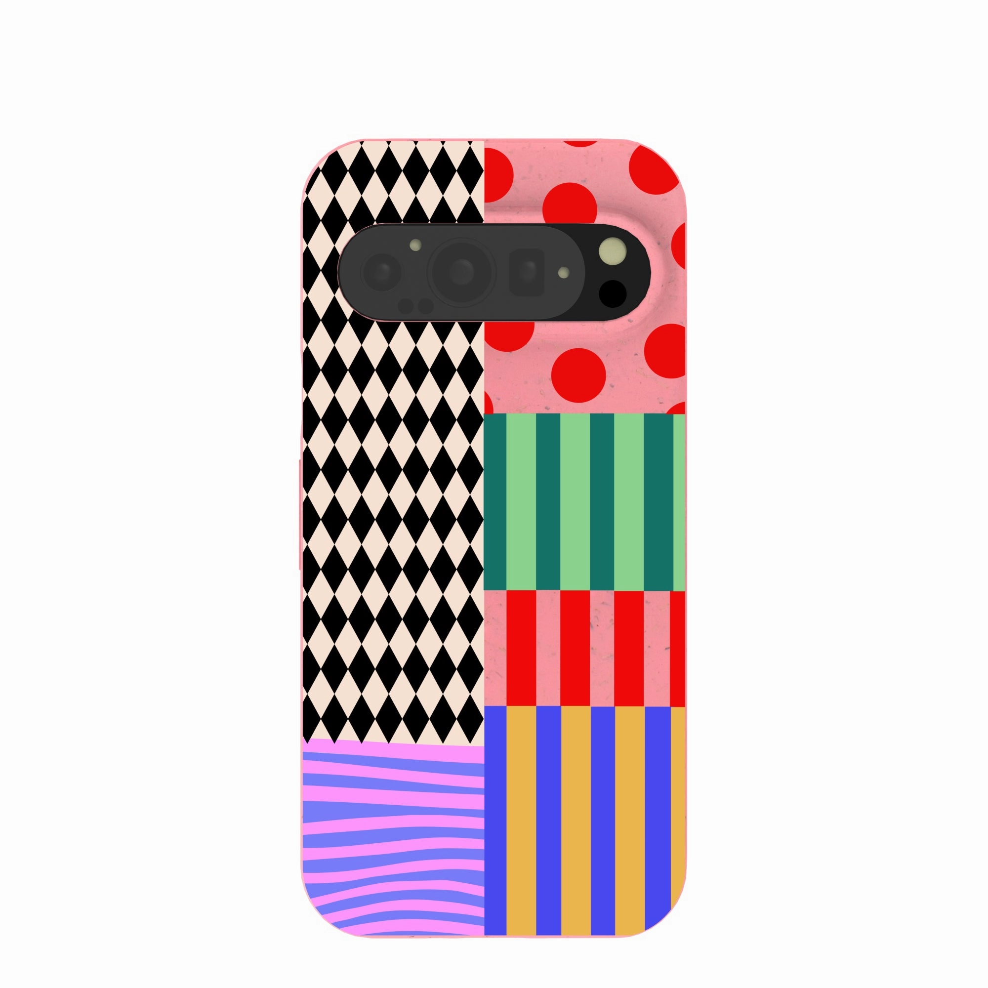 Edge Protection Bubblegum Pink Juggling Colors Google Pixel 9/9 Pro Case