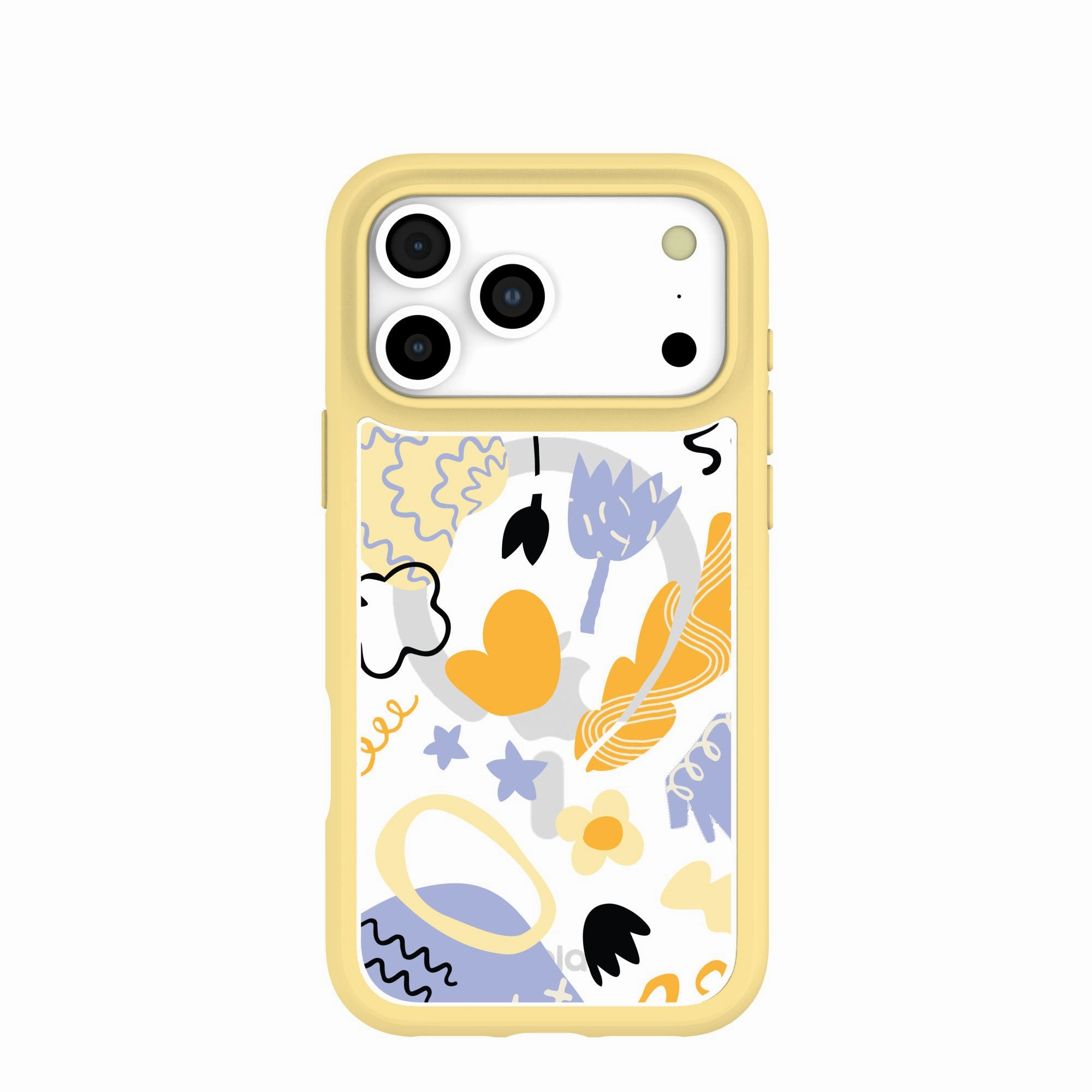 Grip Layer Flexible Detail Design Clear Doodles iPhone 17 Pro Max Case With Sunbeam Ridge (MagSafe included)
