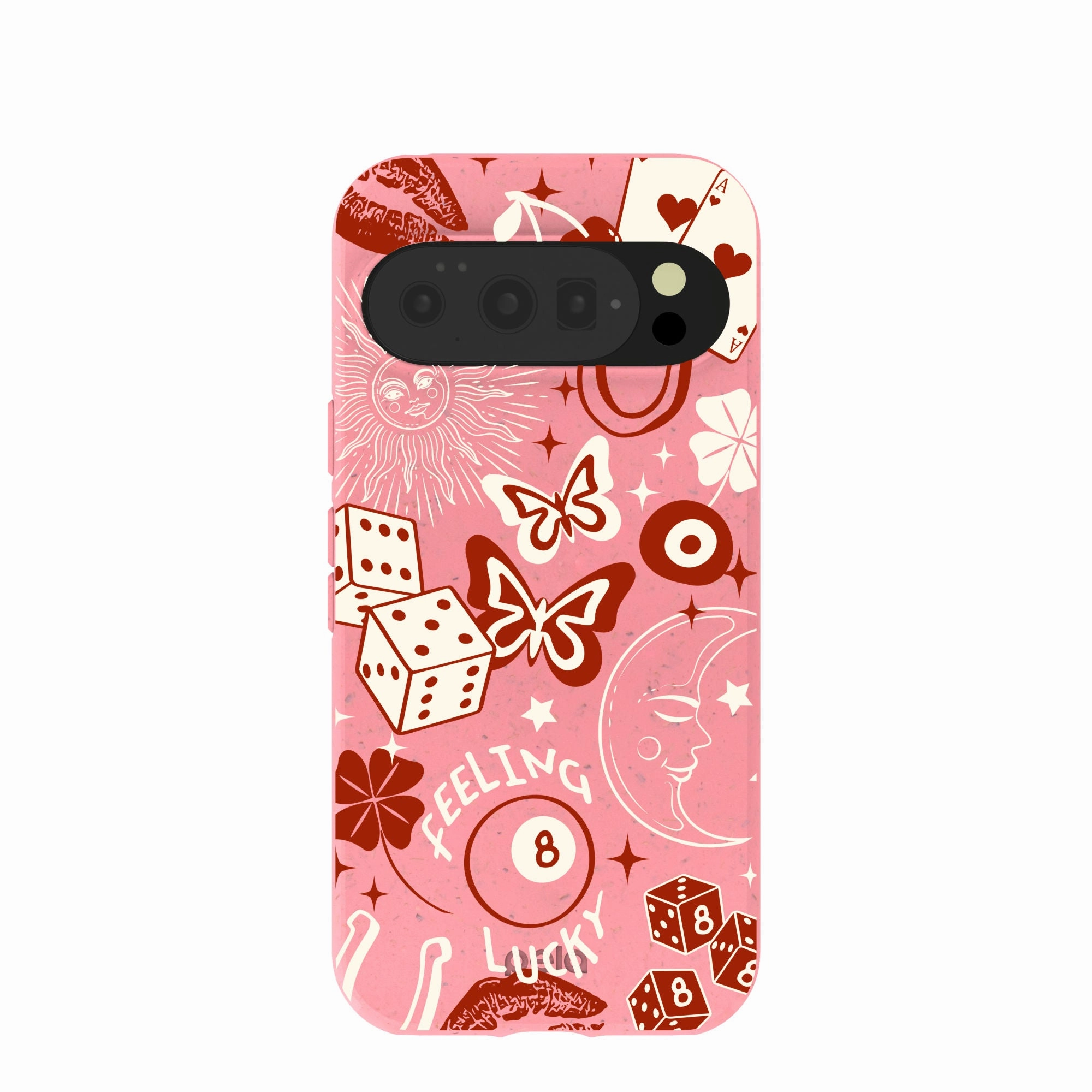Bubblegum Pink Feeling Lucky Google Pixel 10/10 Pro Case Protective Surface