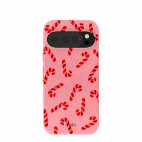 Stylish grip Fashion Statement Bubblegum Pink Candy Cane Chaos Google Pixel 10/10 Pro Case