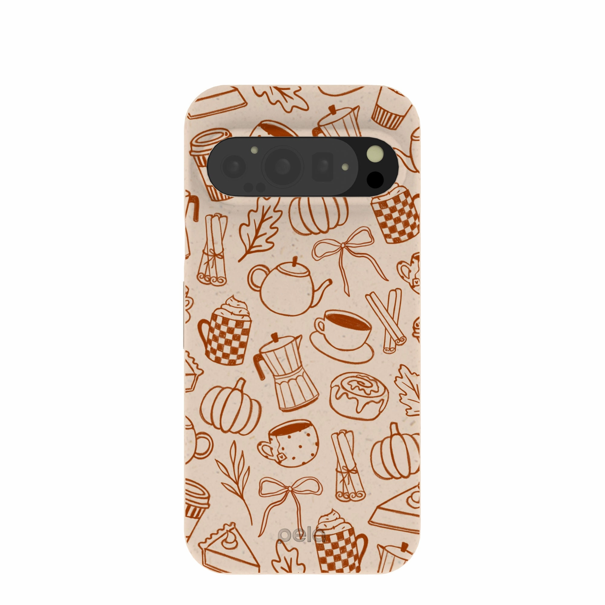 Protective Touch Protective Pattern Texture Seashell Pumpkin Spice Google Pixel 9/9 Pro Case