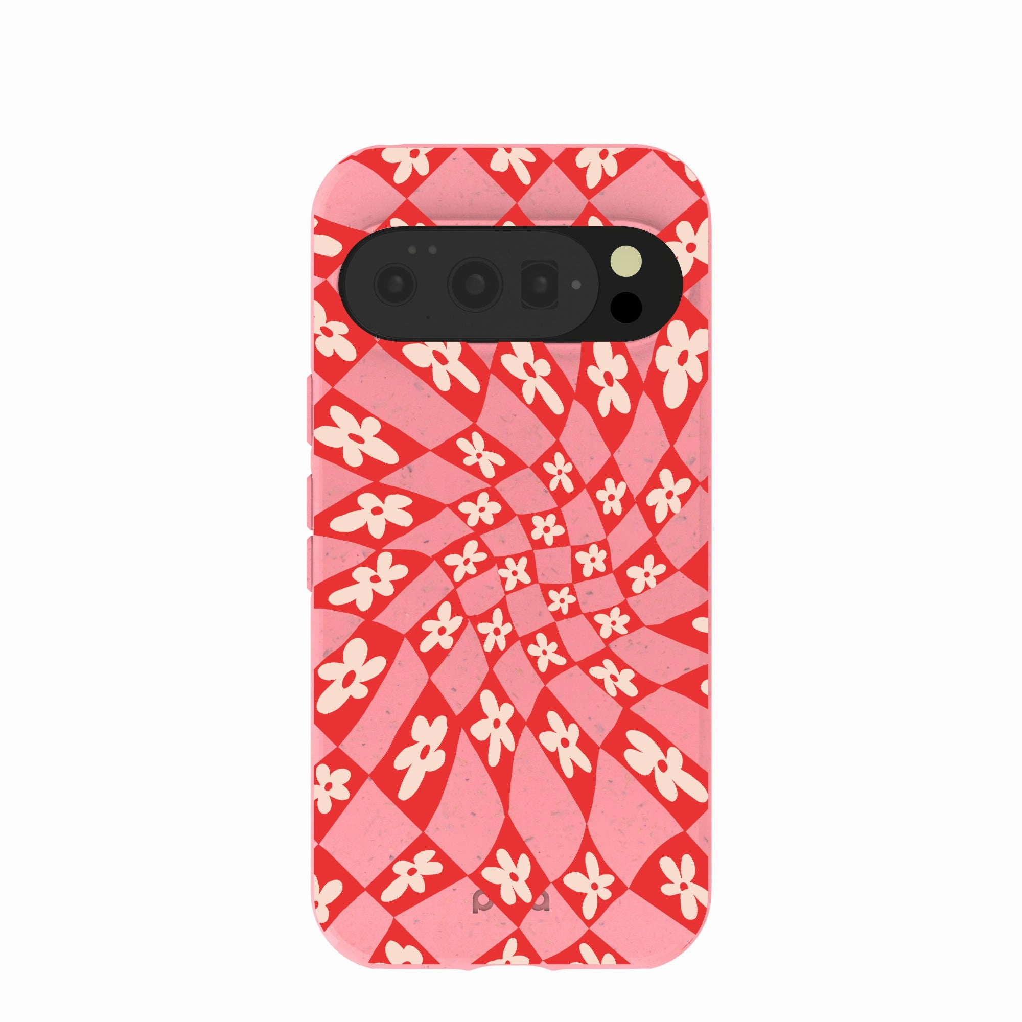 Bubblegum Pink Funky Fleurs Google Pixel 10/10 Pro Case Hybrid Surface Layer