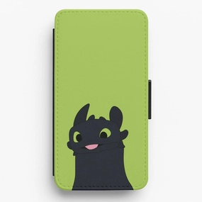 Minimal Protection Everyday Function Black Fury Dragon Flip / Wallet Phone Case