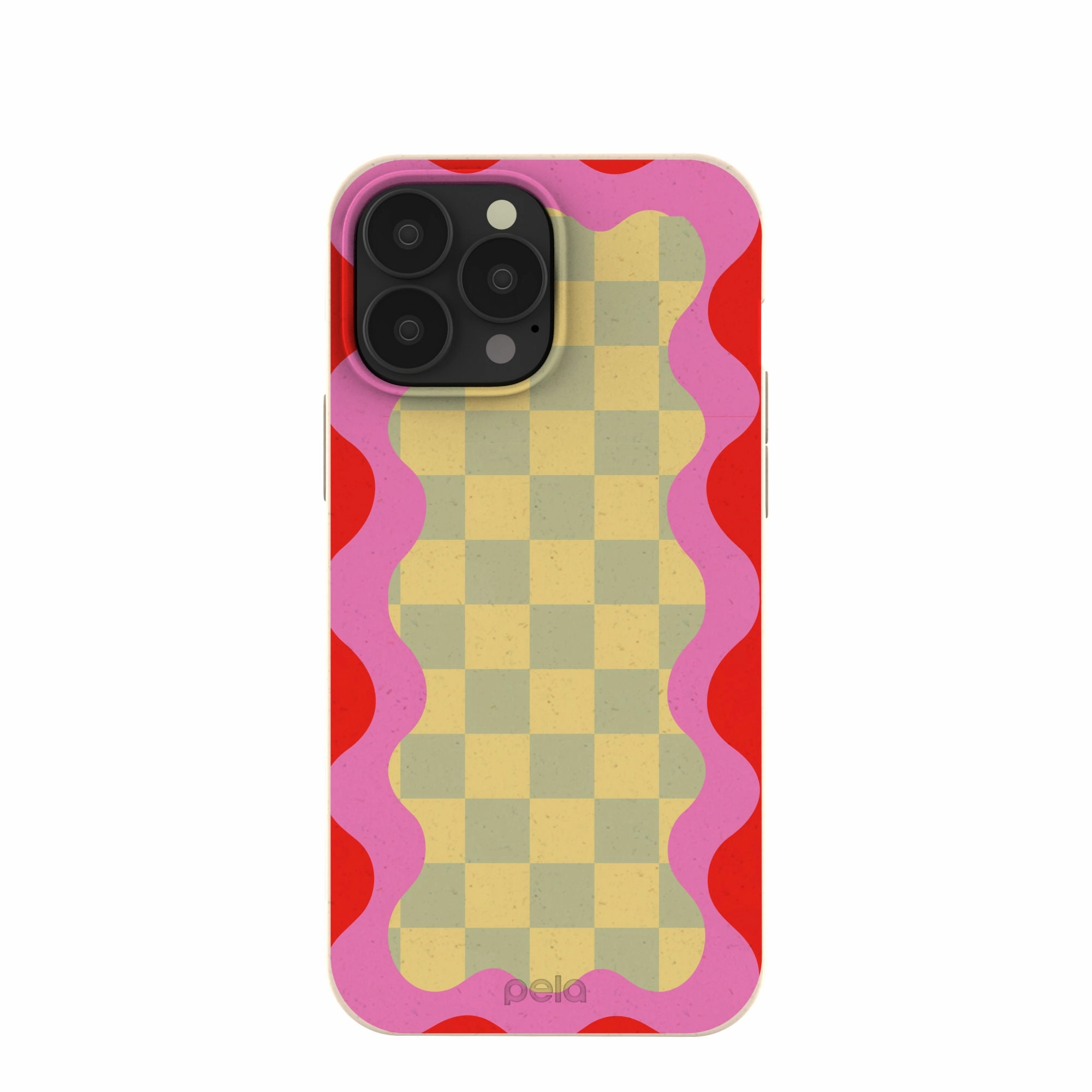Seashell Warp Grid iPhone 13 Pro Max Case Rugged Look Carbon Fiber