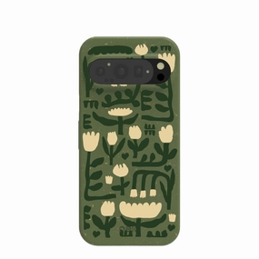 Shock Surface Layer High protection Forest Floor Abstract Tulips Google Pixel 9/9 Pro Case