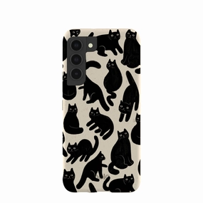 Slim Protection Matte Texture Finish London Fog Night Meowers Samsung Galaxy S22 Case