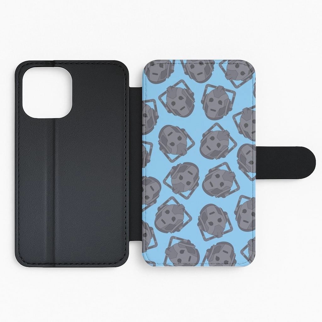 Scratch Block Cyberman Pattern Flip / Wallet Phone Case