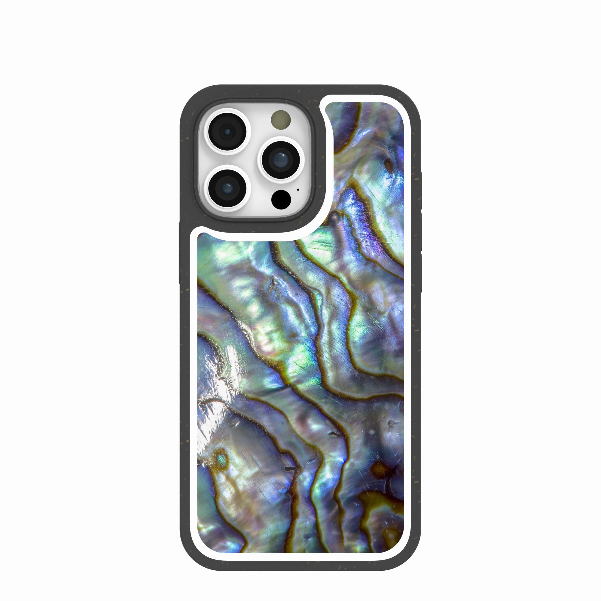 simple design Clear Opal Tide iPhone 16 Pro Max Case With Black Ridge