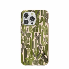 Seashell Succulent Cacti iPhone 14 Pro Max Case Color Accent