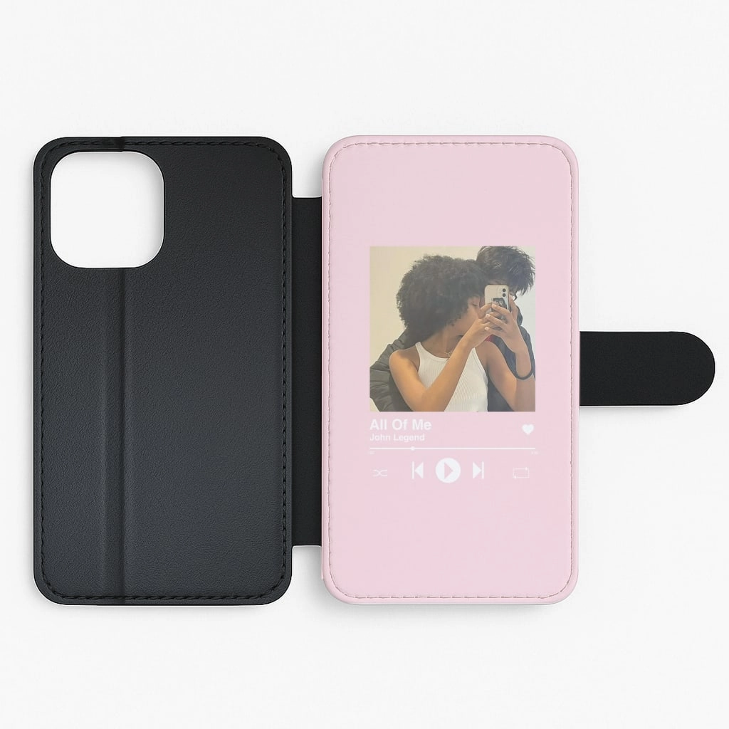 Album Cover - Personalised Couples Flip / Wallet Phone Case Premium Build Impact Resistant