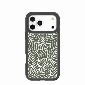 Strong material Clear Fern Dreams iPhone 17 Pro Max Case With Noir Ridge (MagSafe included)