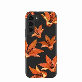 Bold colors Black Tiger Lily Samsung Galaxy S22 Case