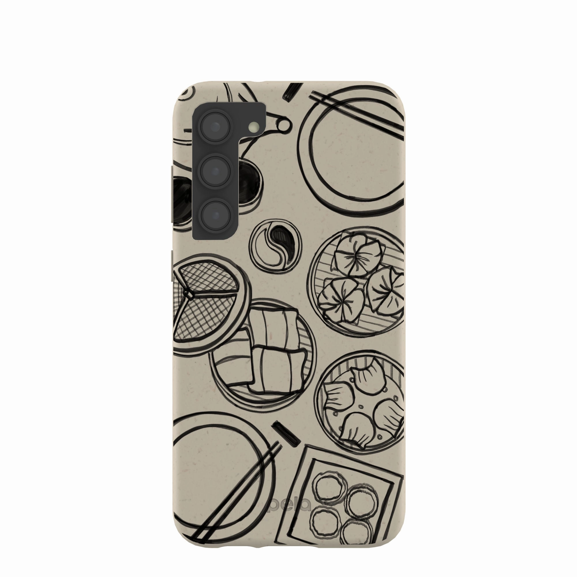 Protective cover Modern Aesthetic London Fog Dimsum Doodles Samsung Galaxy S23 (Plus) Case