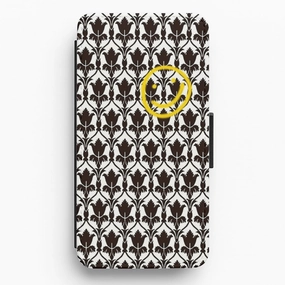 Transparent Edge Detective Wallpaper Smile Flip Wallet Phone Case