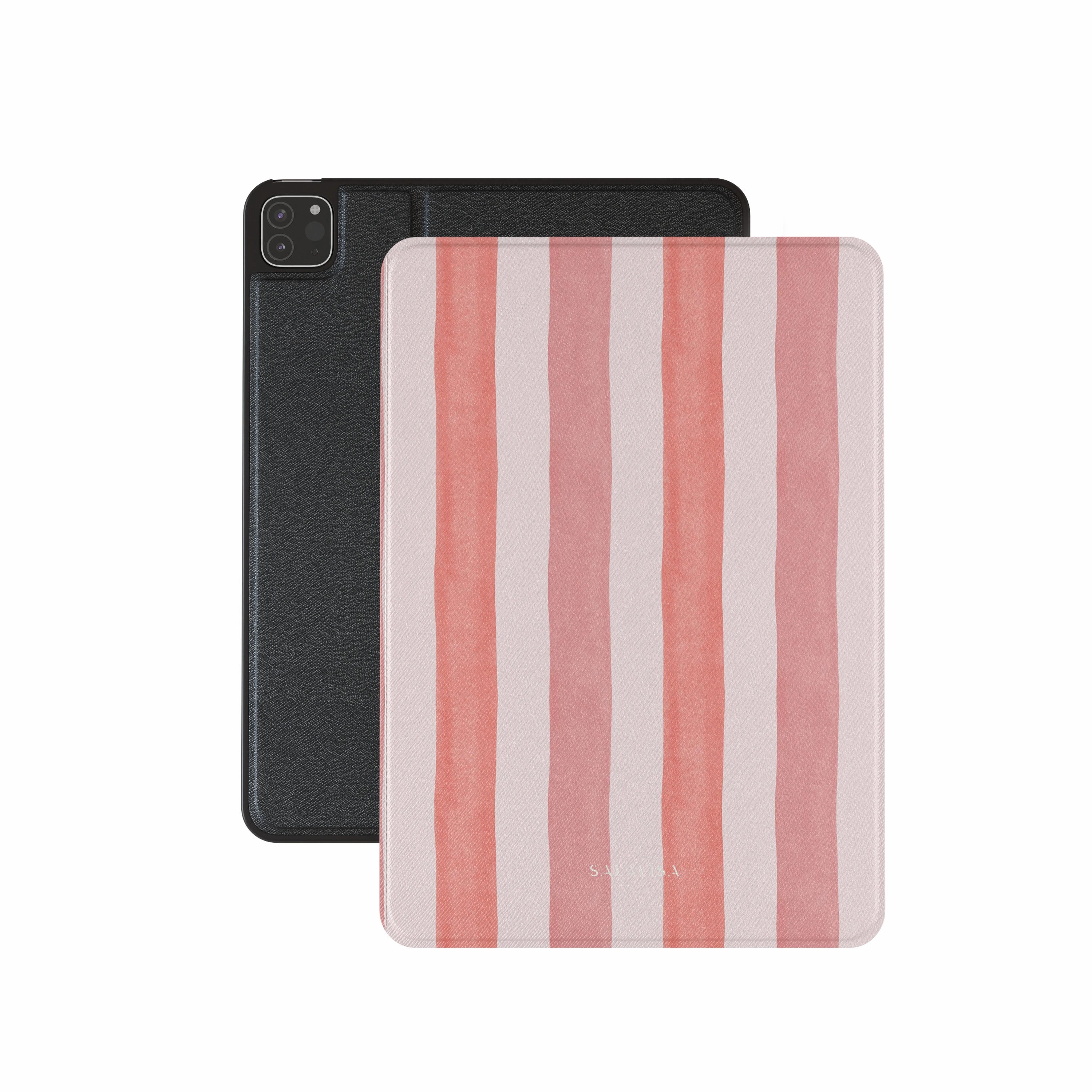 custom fit tablet cover functional tablet cover Coral Stripe iPad Case