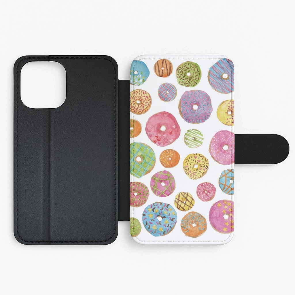 Elegant Detail Dougnut Pattern Flip / Wallet Phone Case