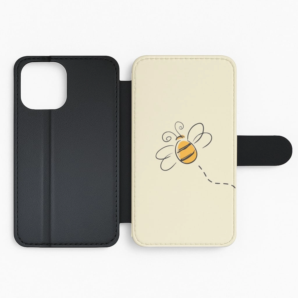 Matte Finish Spring Bee Flip / Wallet Phone Case